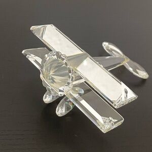 Vintage Decoration Crystal Air Plane 3.5” L